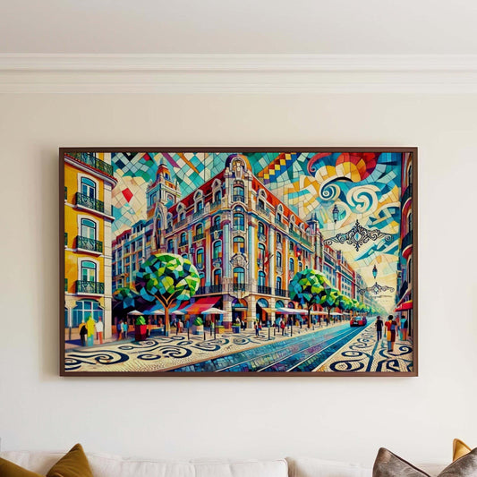 Avenida da Liberdade Wall Art, Lisbon Print, Portugal Travel Poster, Housewarming Gift, Portugal Art, Cityscape Decor, Modern Travel Print
