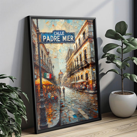 Mexico Monterrey Calle Padre Mier Wall Art - Travel Print, Unique Mexico Decor, Housewarming Gift, Mexico City Poster, Mexican Art Print