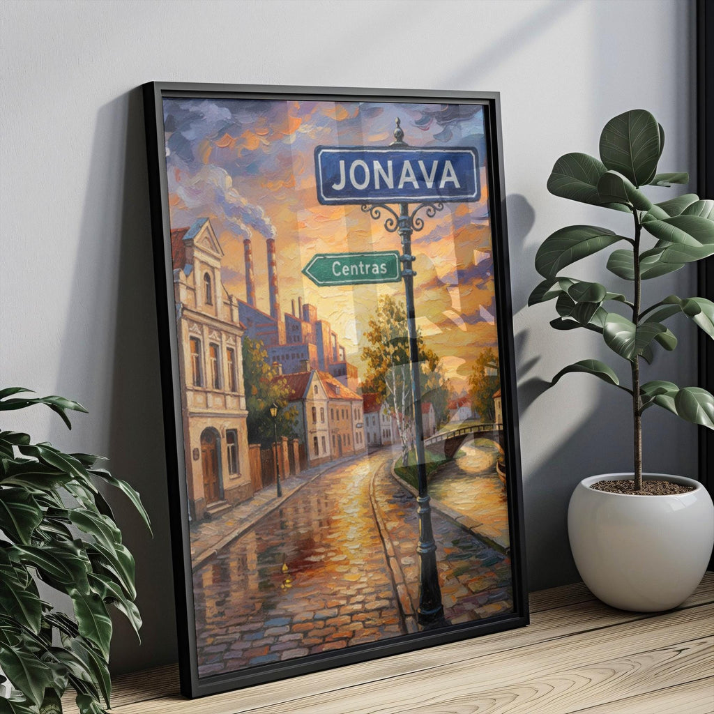 Jonava Lithuania Wall Art Print: Baltic European Travel Poster