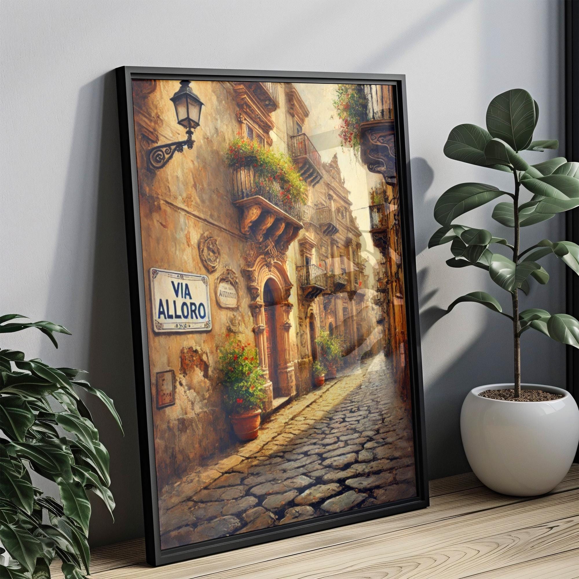 Via Alloro Travel Print - Palermo, Italy