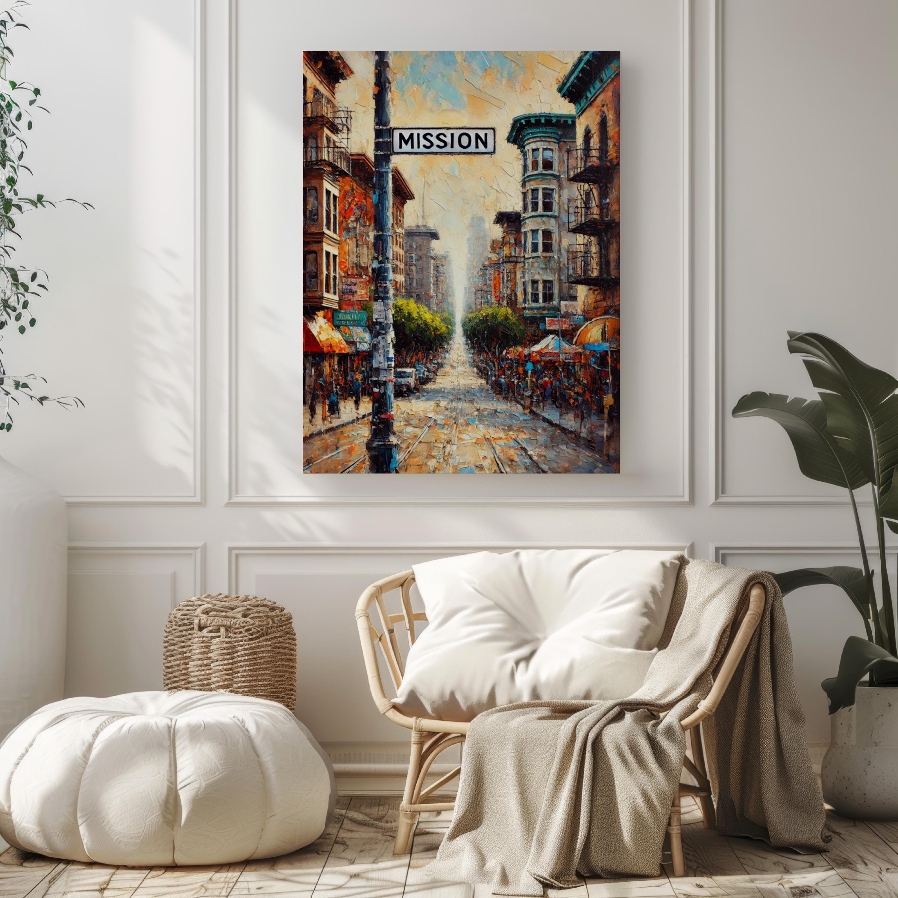 Mission Street Wall Art San Francisco Print Travel Poster California Art Housewarming Gift