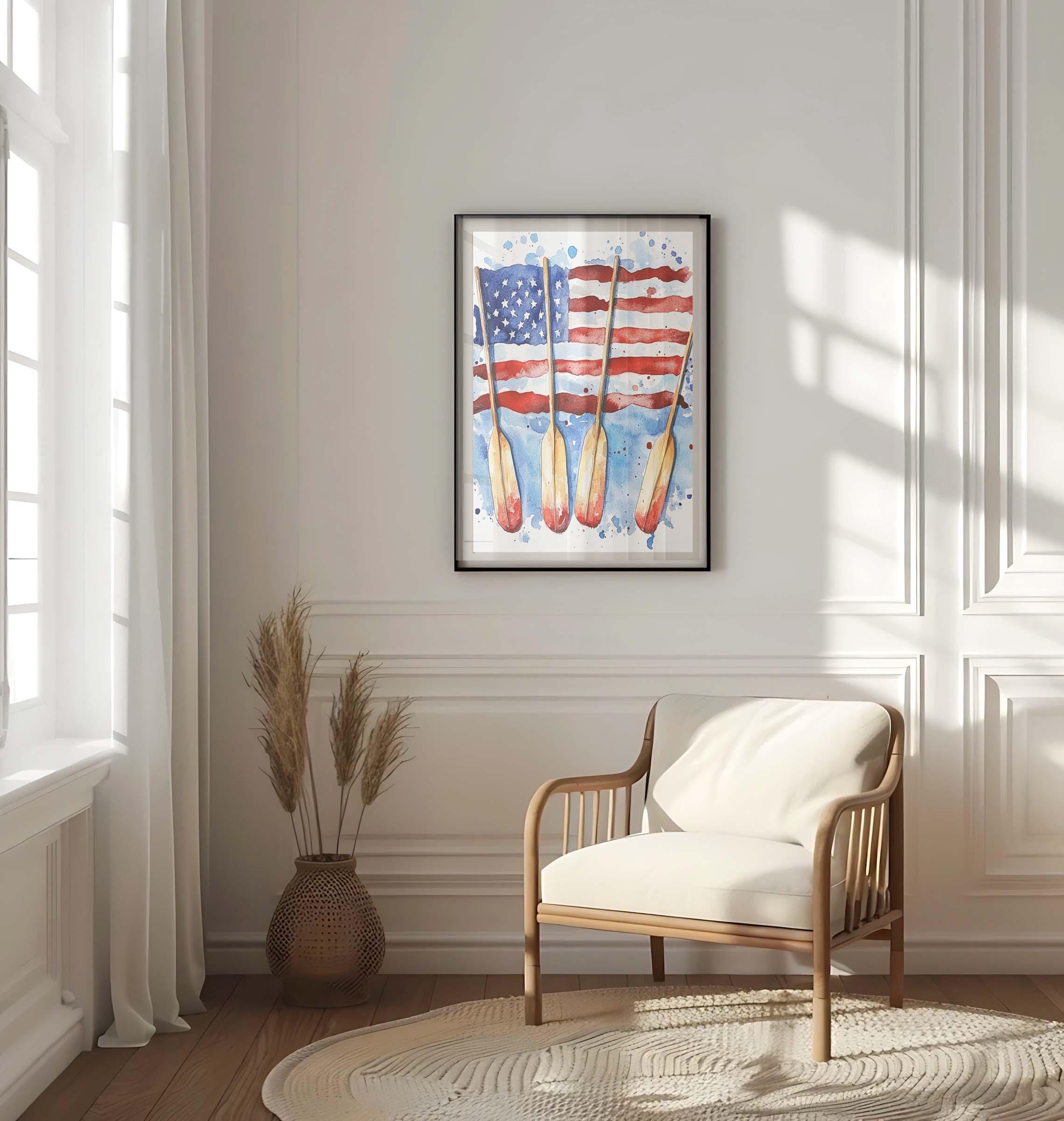 Boat Wall Art Patriotic - United States
