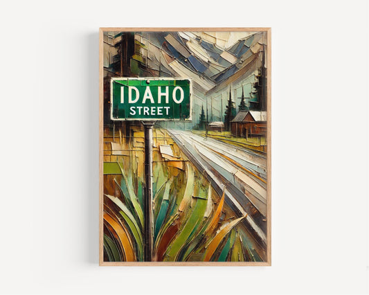 Idaho Street Wall Art, Boise Print, Idaho Art, “City” Gift, Travel Souvenir, Travel Poster,  “State” Art, PERSONALIZED GIFT