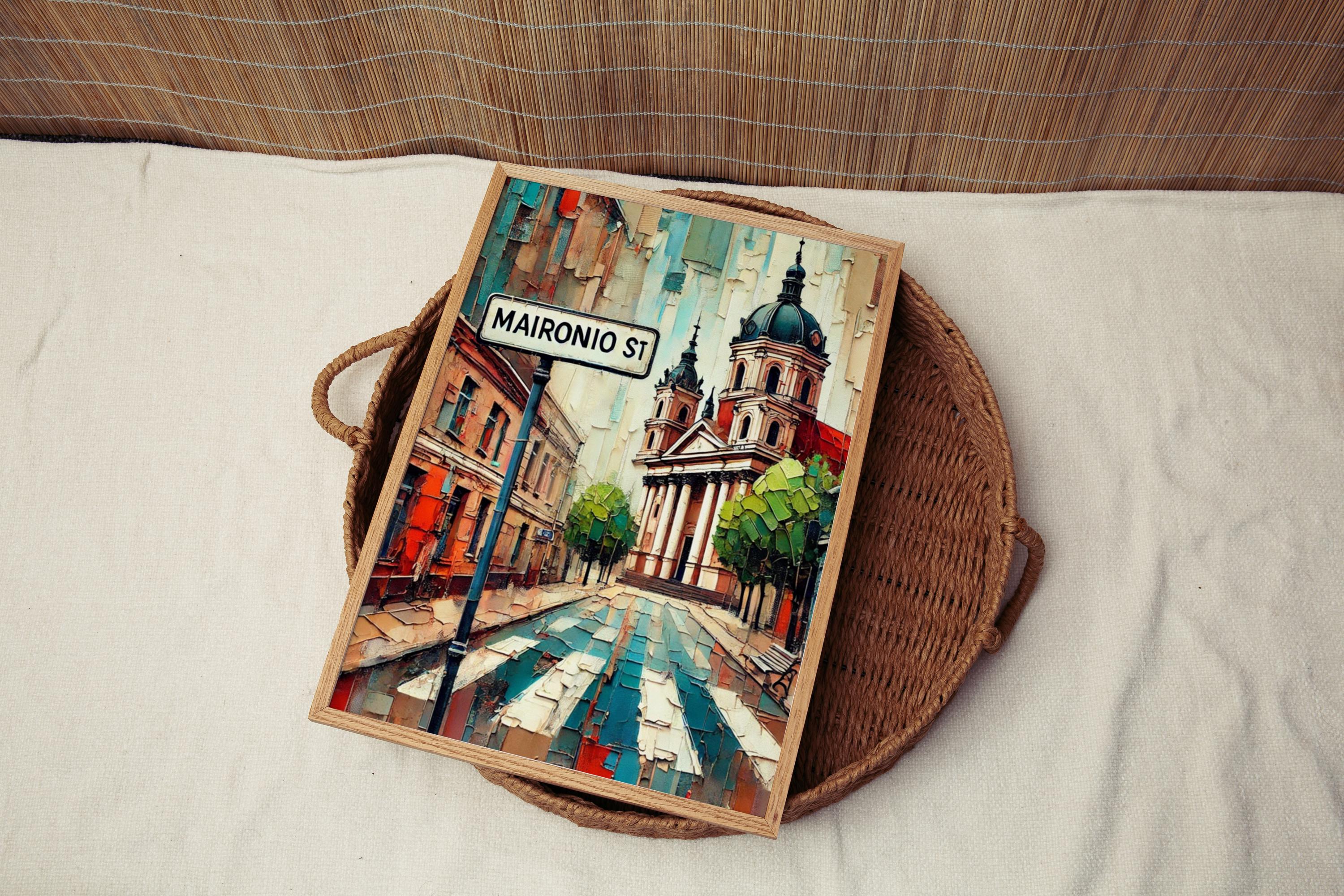 Maironio Street Print Vintage - Kaunas, Lithuania
