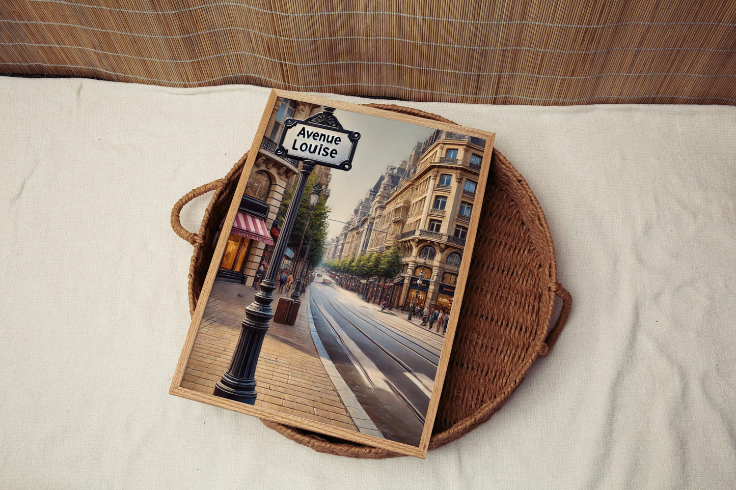 Avenue Louise Brussels Print: Belgium Street Sign Art