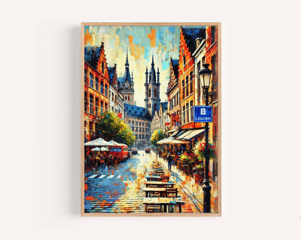 Leuven City Art Print - Leuven, Belgium