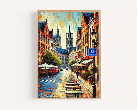 Leuven Art Print - Belgium City Wall Art, Travel Poster, European Decor, Housewarming Gift, Leuven Travel Print, Belgium Artwork