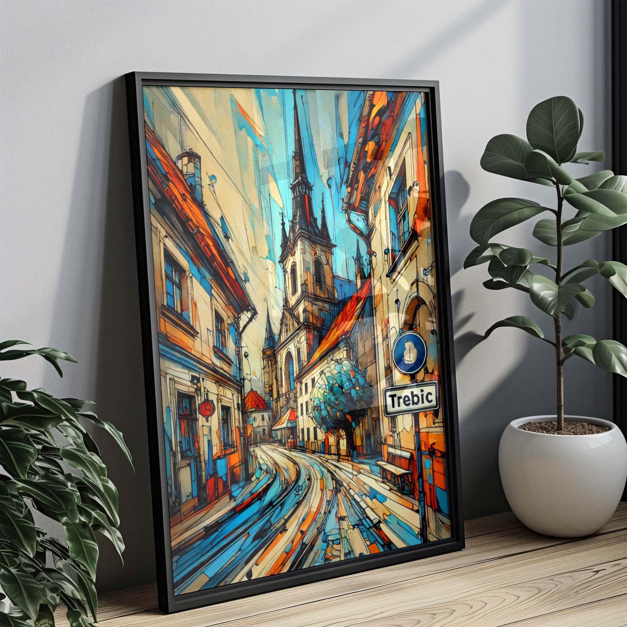 Trebic Wall Art Cityscape - Trebic, Czech Republic