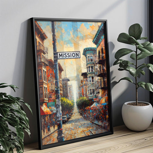 Mission Street Wall Art San Francisco Print Travel Poster California Art Housewarming Gift