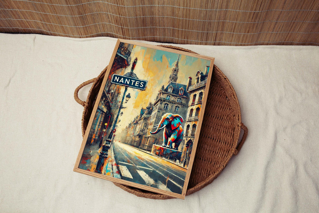 Nantes Cityscape Print - Nantes, France