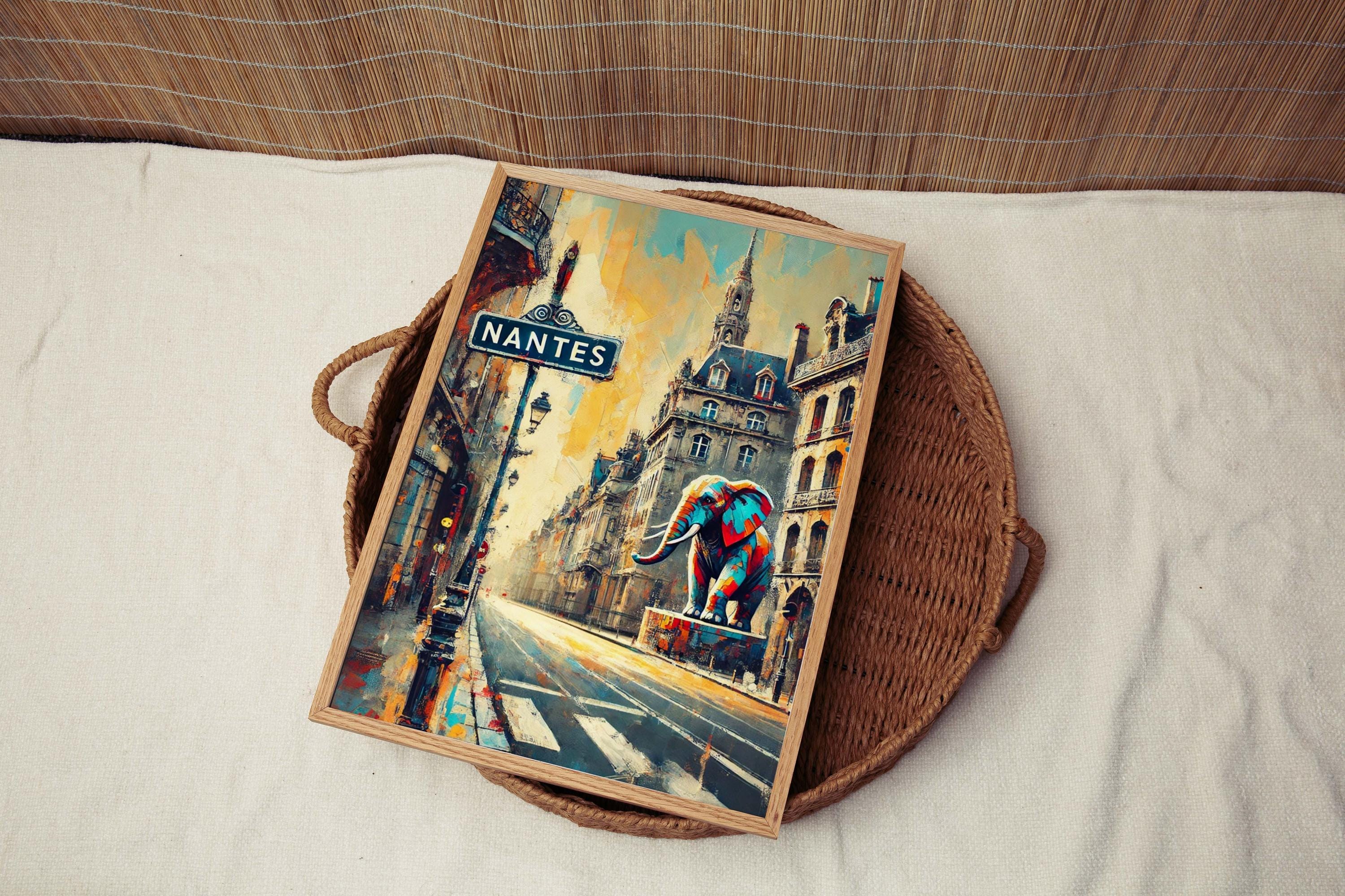 Nantes Cityscape Print - Nantes, France