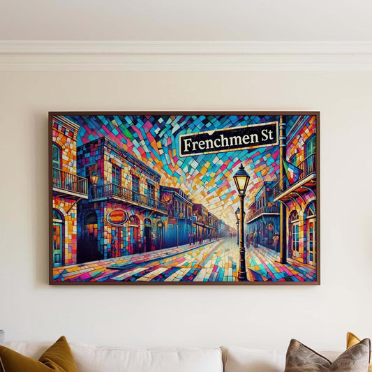 Frenchmen St Print - New Orleans Wall Art, Louisiana Travel Poster, Frenchmen Street Decor, Housewarming Gift, LA Cityscape Artwork