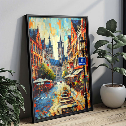 Leuven Art Print - Belgium City Wall Art, Travel Poster, European Decor, Housewarming Gift, Leuven Travel Print, Belgium Artwork