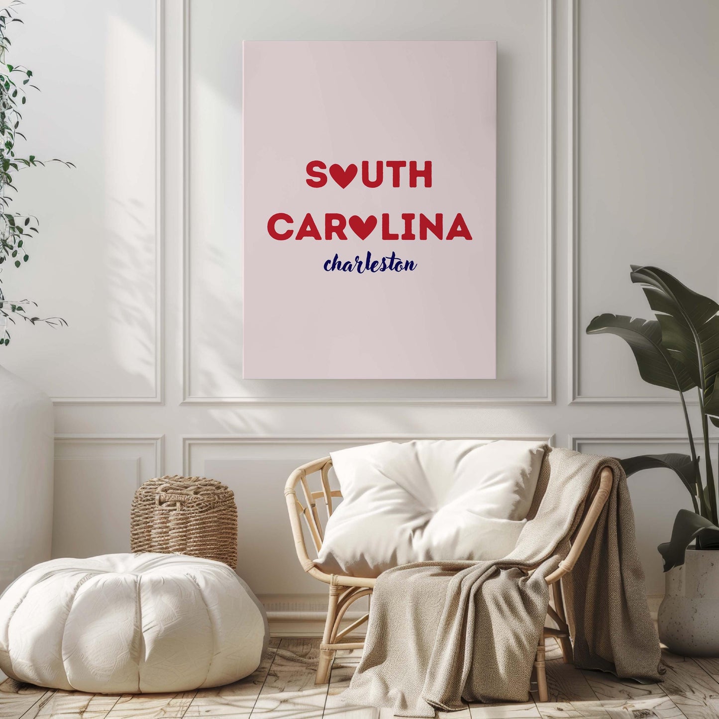 South Carolina Charleston Wall Art Printable State Poster | College Dorm Room Decor | South Carolina Home Decor | Palmetto State Gift