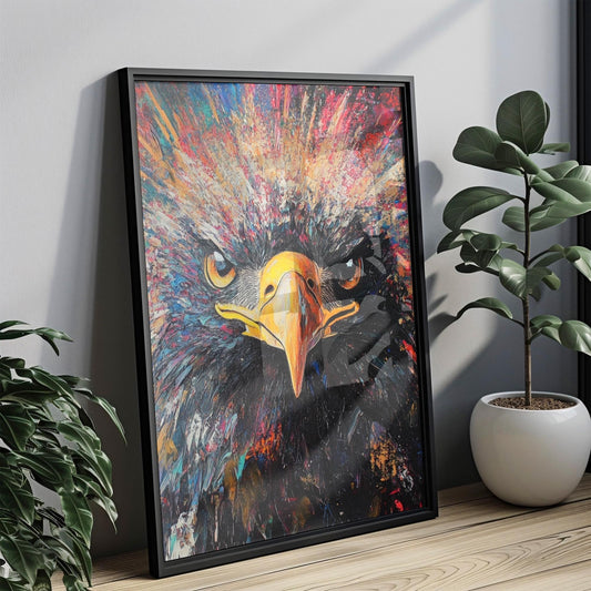 American Eagle Art | Abstract USA Wall Art Patriotic Poster for Home Decor | United States Independence Artwork