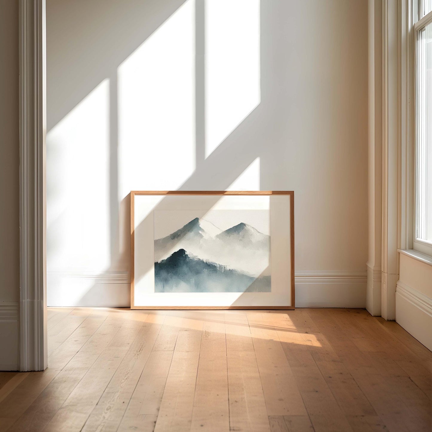 Nature Gift Mountain Wall Art, Snowy Landscape Print, Home Decor, New Home & Housewarming Family Art, Rustic Nature Scene Poster