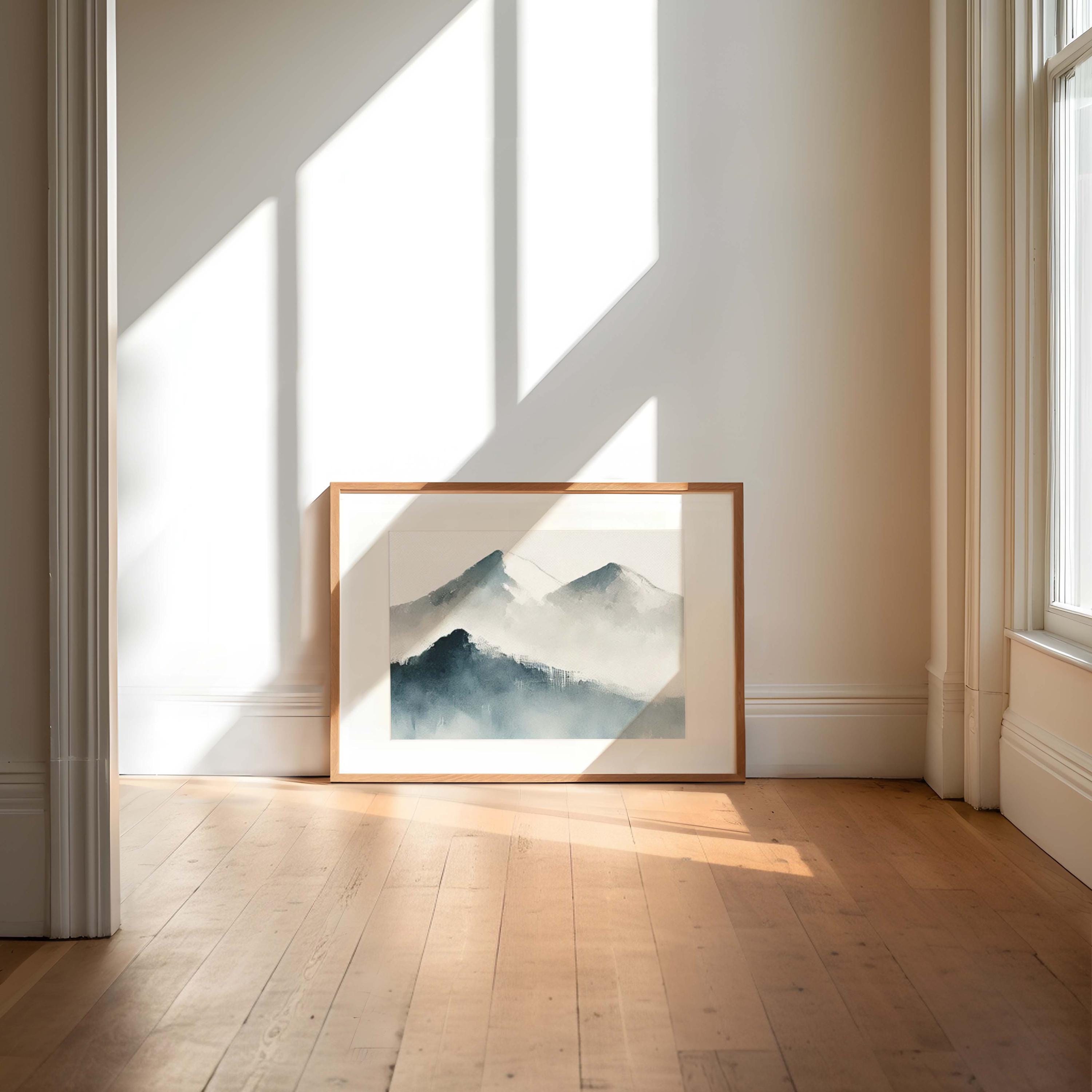 Mountain Wall Art Rustic Nature Scene
