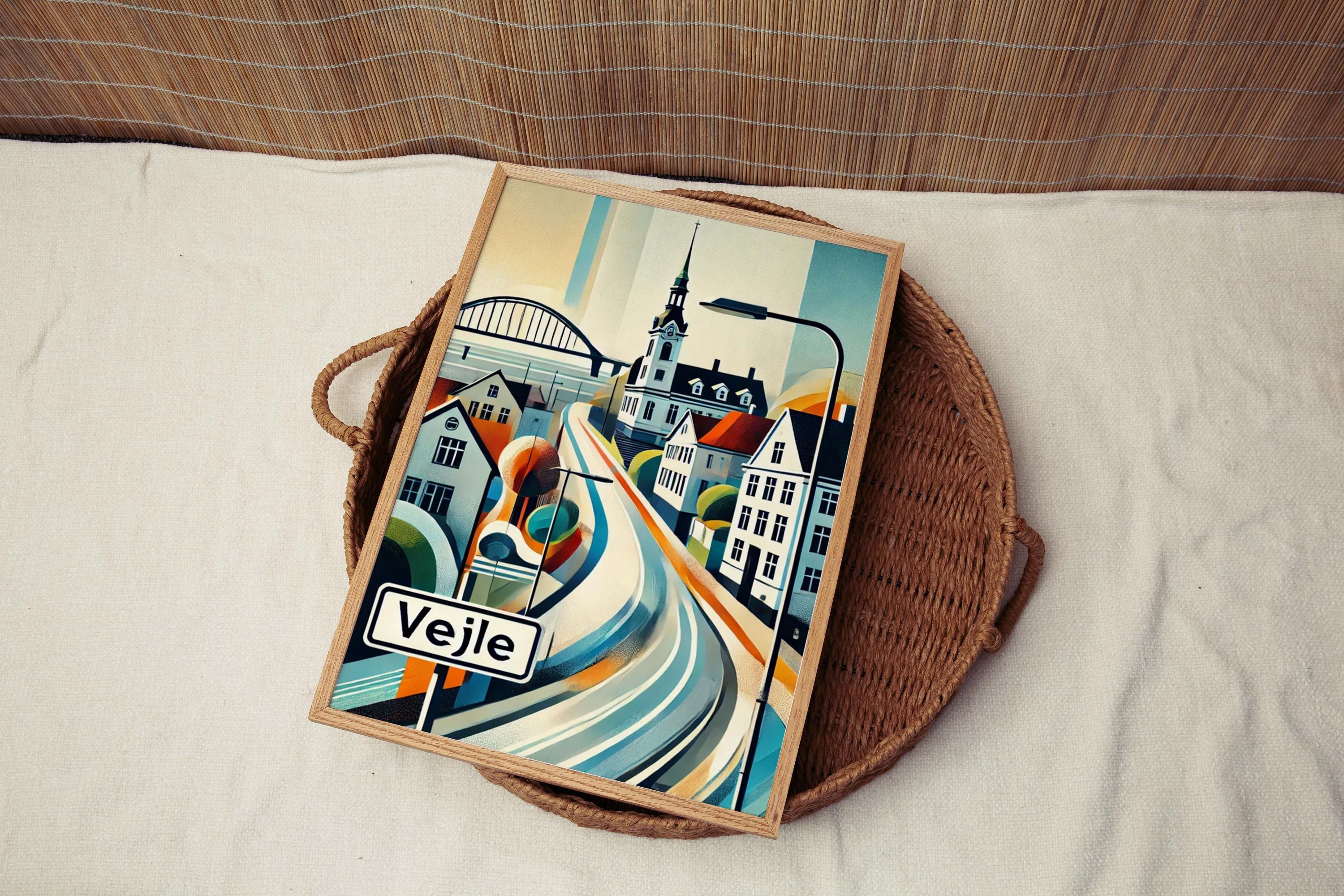 Vejle Travel Art Print - Vejle, Denmark