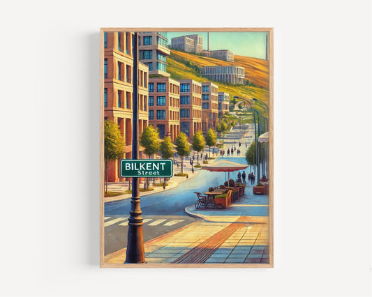 Ankara Travel Print Bilkent St Wall Art Turkey Decor Ankara Gift Housewarming Poster Turkey Art