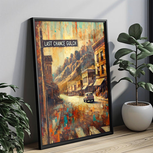 Last Chance Gulch Wall Art, Helena Print, Montana Art, “City” Gift, Travel Souvenir, Travel Poster,  “State” Art, PERSONALIZED GIFT