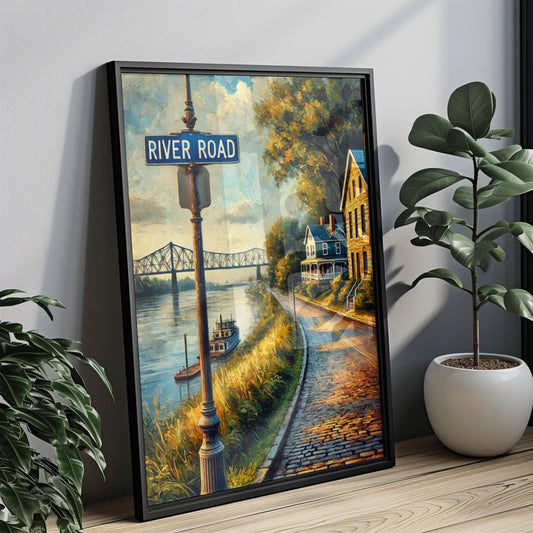 River Road Louisville Wall Art | Kentucky Travel Poster | Ohio River Scenic Print | Bluegrass State Home Decor | Nature Lover Gift