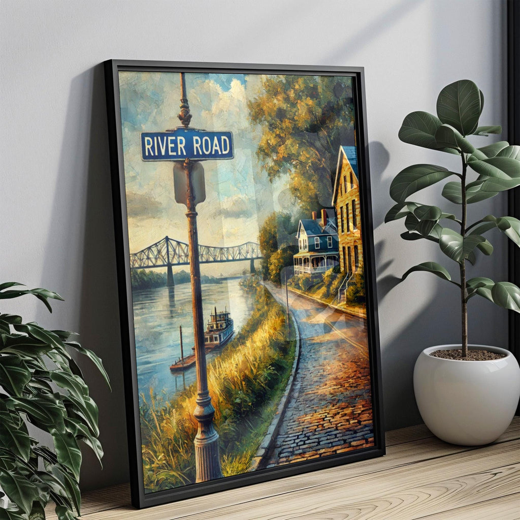 River Road Louisville Wall Art | Kentucky Travel Poster | Ohio River Scenic Print | Bluegrass State Home Decor | Nature Lover Gift