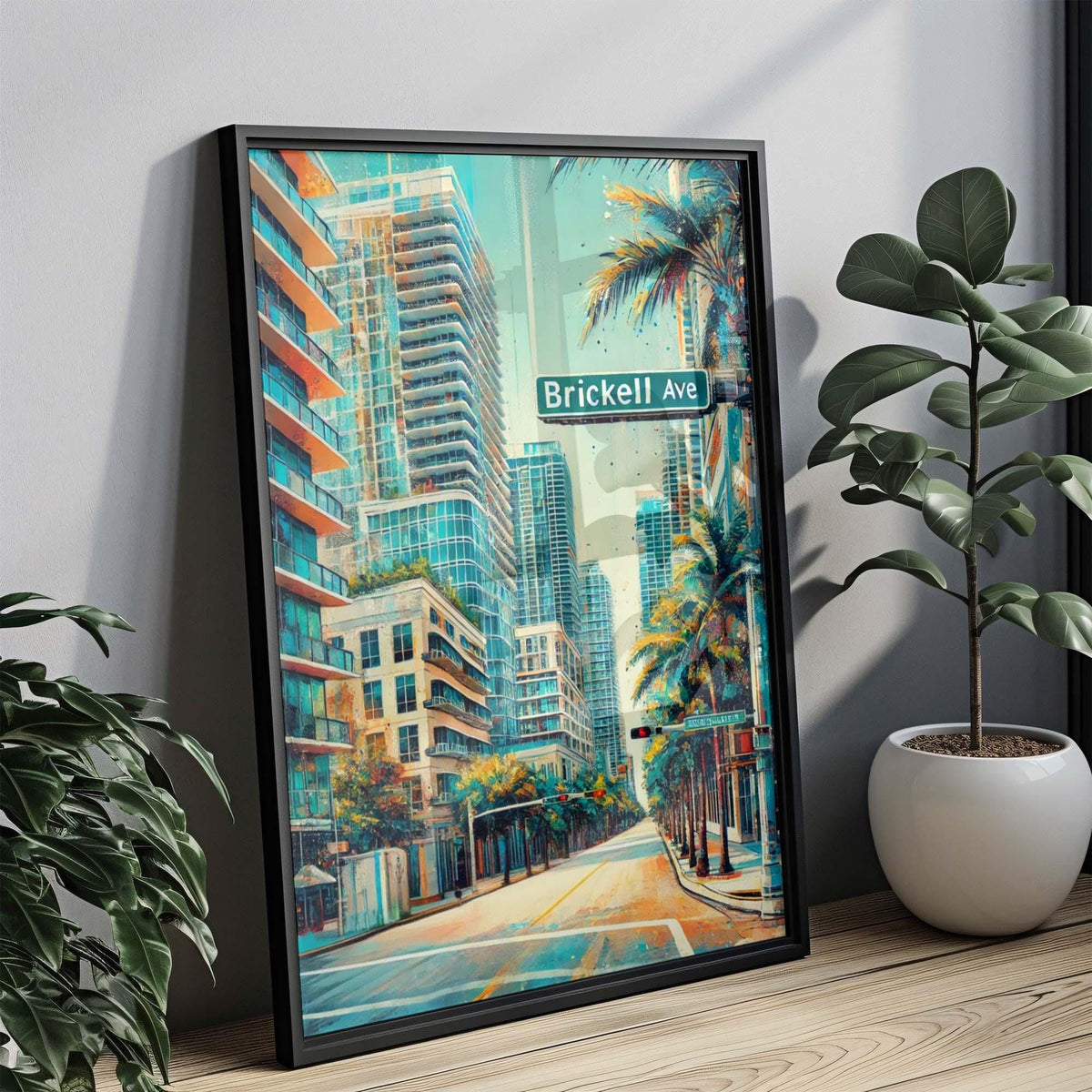 Brickell Avenue Wall Art - Miami, Florida, USA