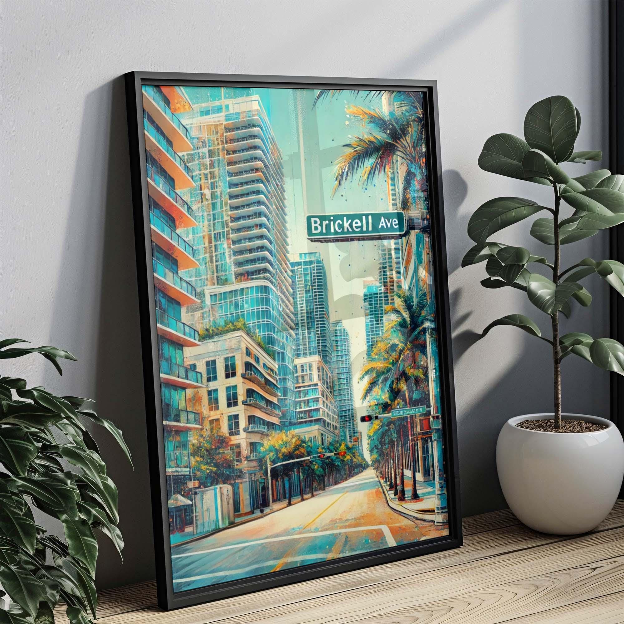 Brickell Avenue Wall Art Print – Miami, FL, USA
