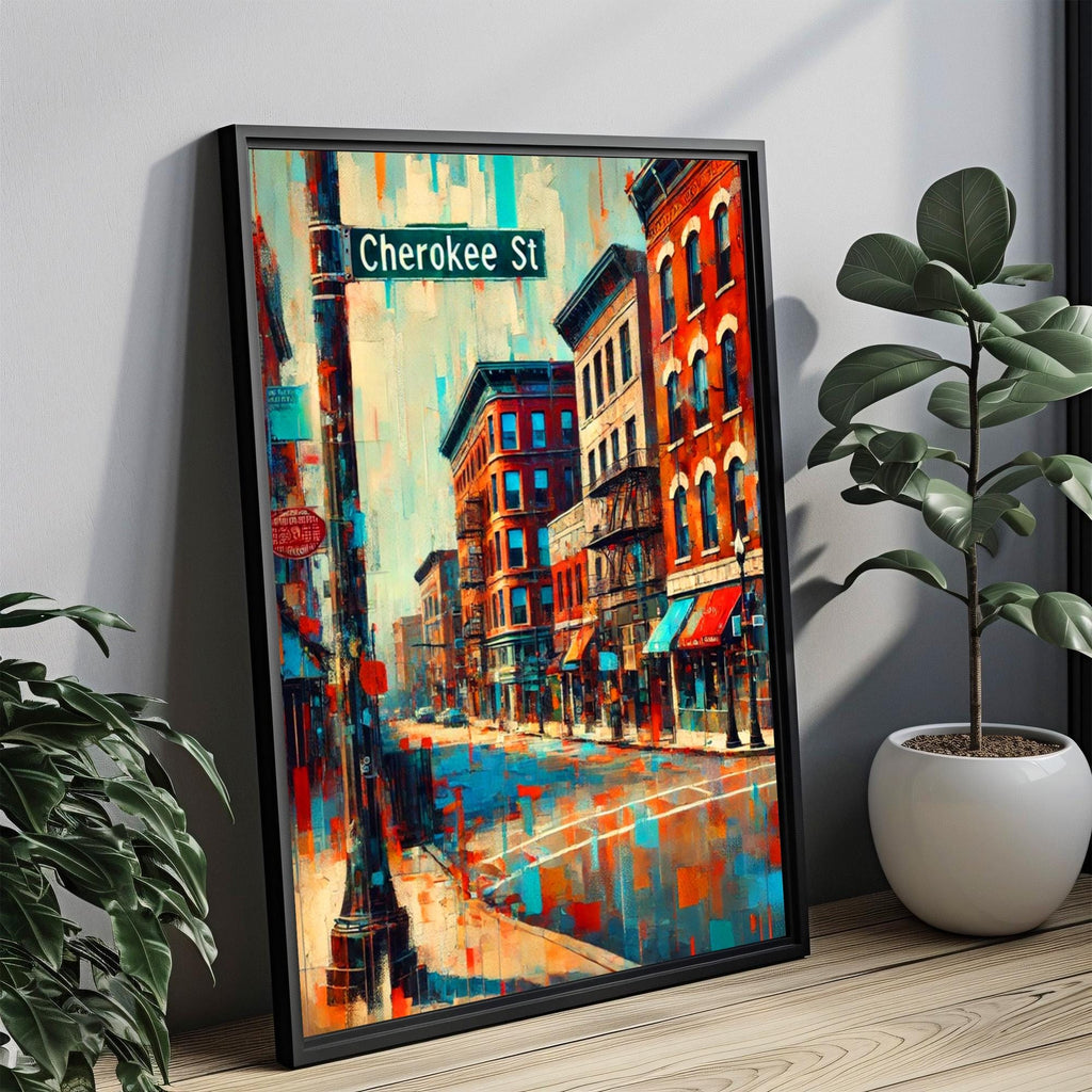 Cherokee Street Sign Print: St. Louis Missouri Travel Poster