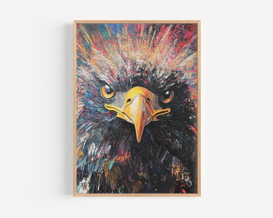 American Eagle Art | Abstract USA Wall Art Patriotic Poster for Home Decor | United States Independence Artwork