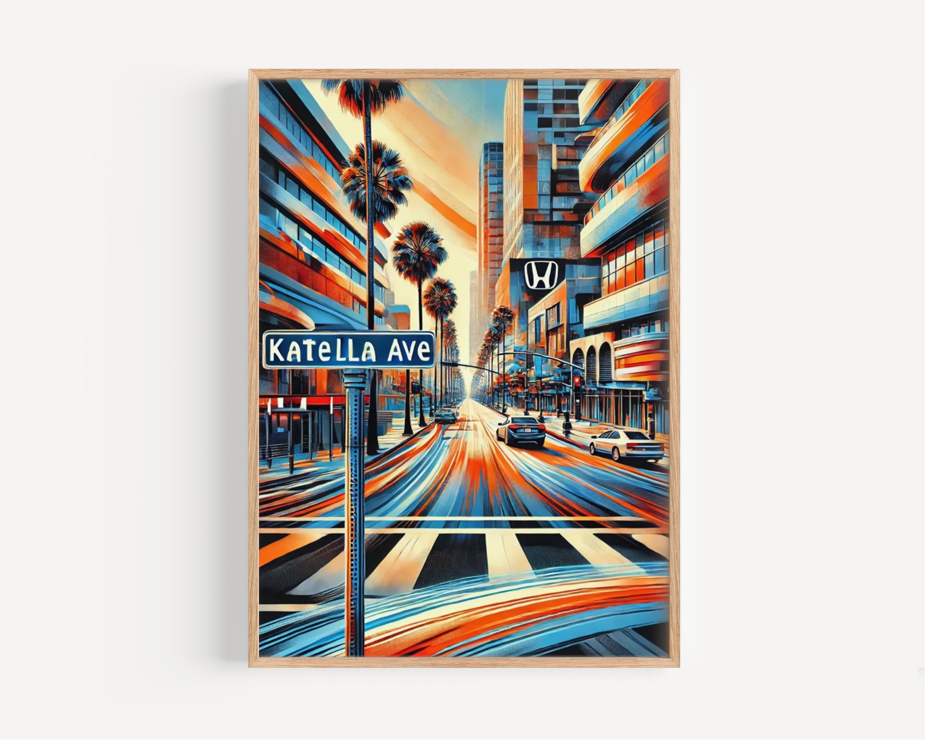 Katella Ave Print Vintage - Orange County, California, USA
