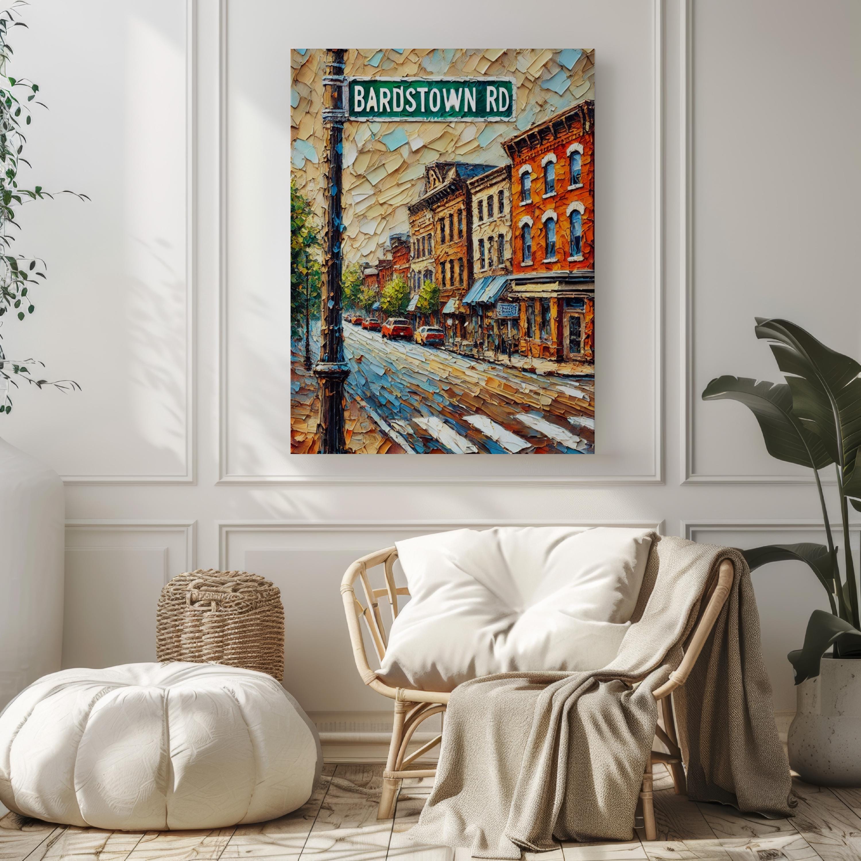 Bardstown Road Wall Art Louisville Print Kentucky Art Street Sign Travel Poster Personalized Gift, Louisville Souvenir, Kentucky Decor
