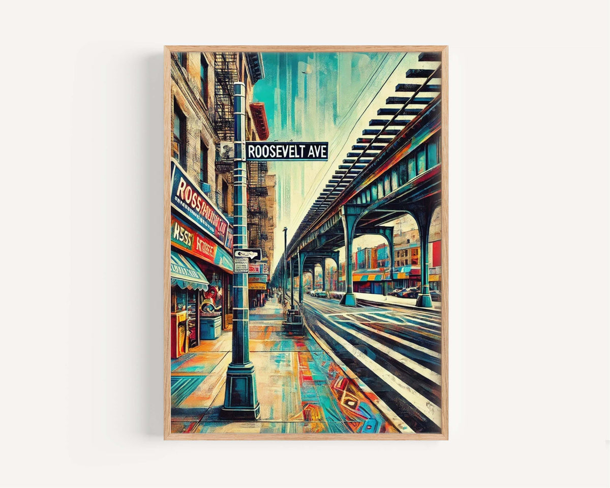 Roosevelt Avenue Print - Queens, New York, USA