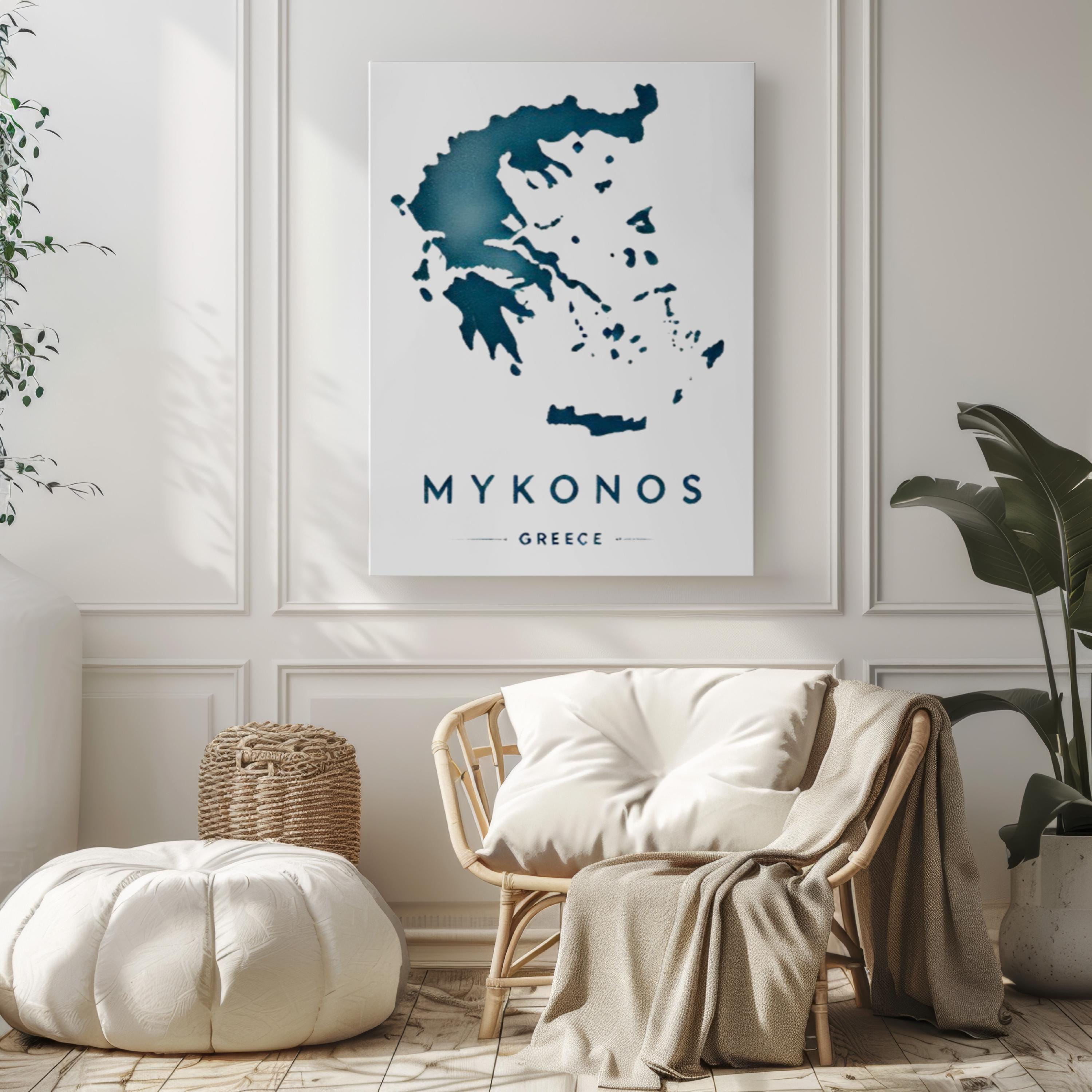 Mykonos Coastal Blue Print - Mykonos, Greece