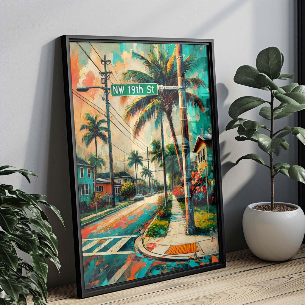 NW 19th St Print - Fort Lauderdale, Florida, USA