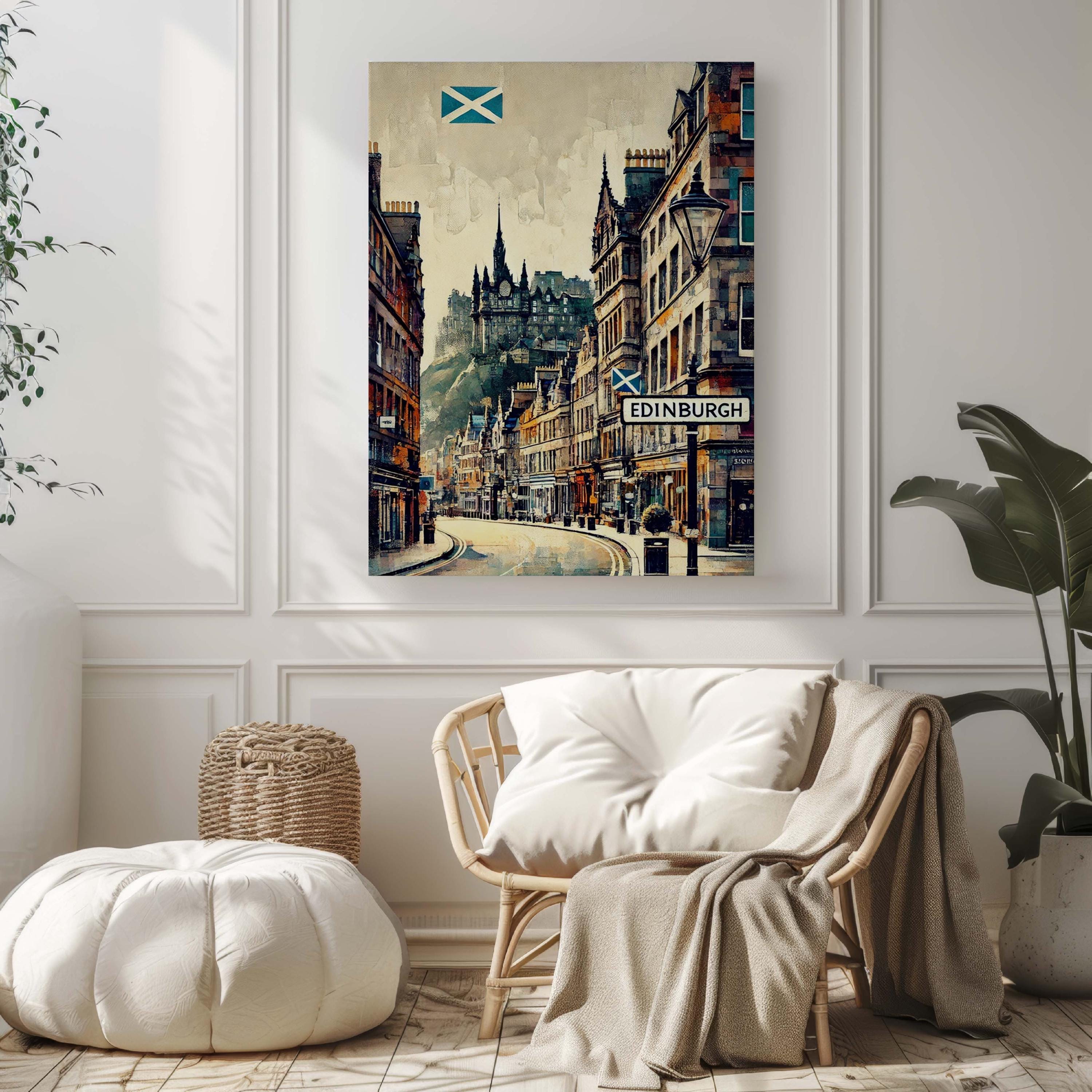 Edinburgh Vintage Print - Edinburgh, Scotland