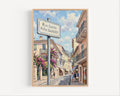 Rue Comte Félix Gastaldi Wall Art Print: Monaco-Ville Travel Poster