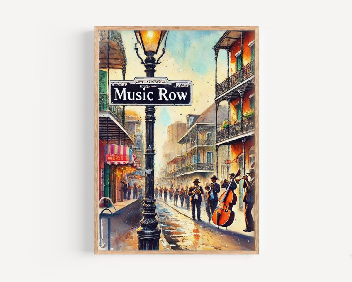 Music Row Print - Nashville, Tennessee, USA