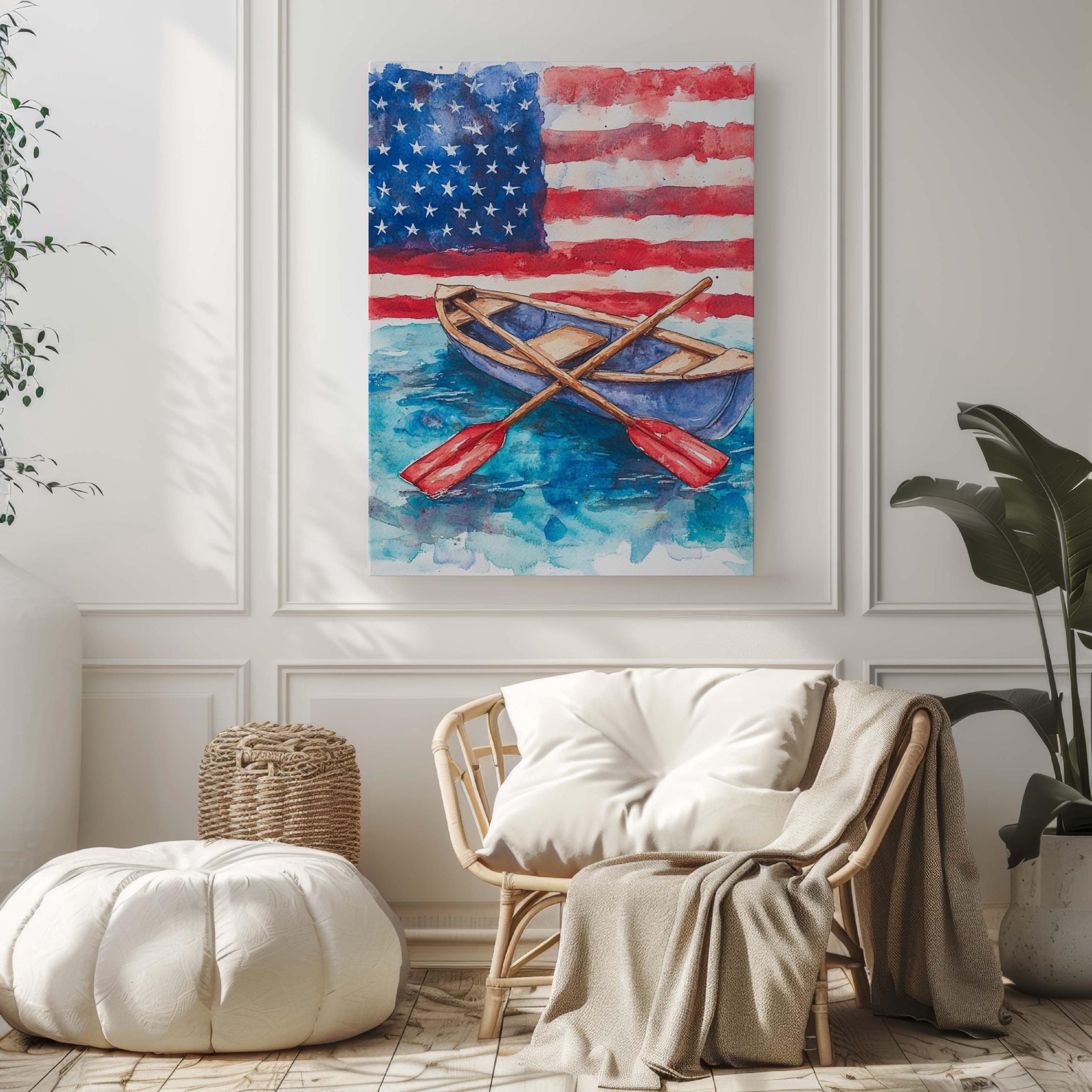 Boat Poster Patriotic - United States