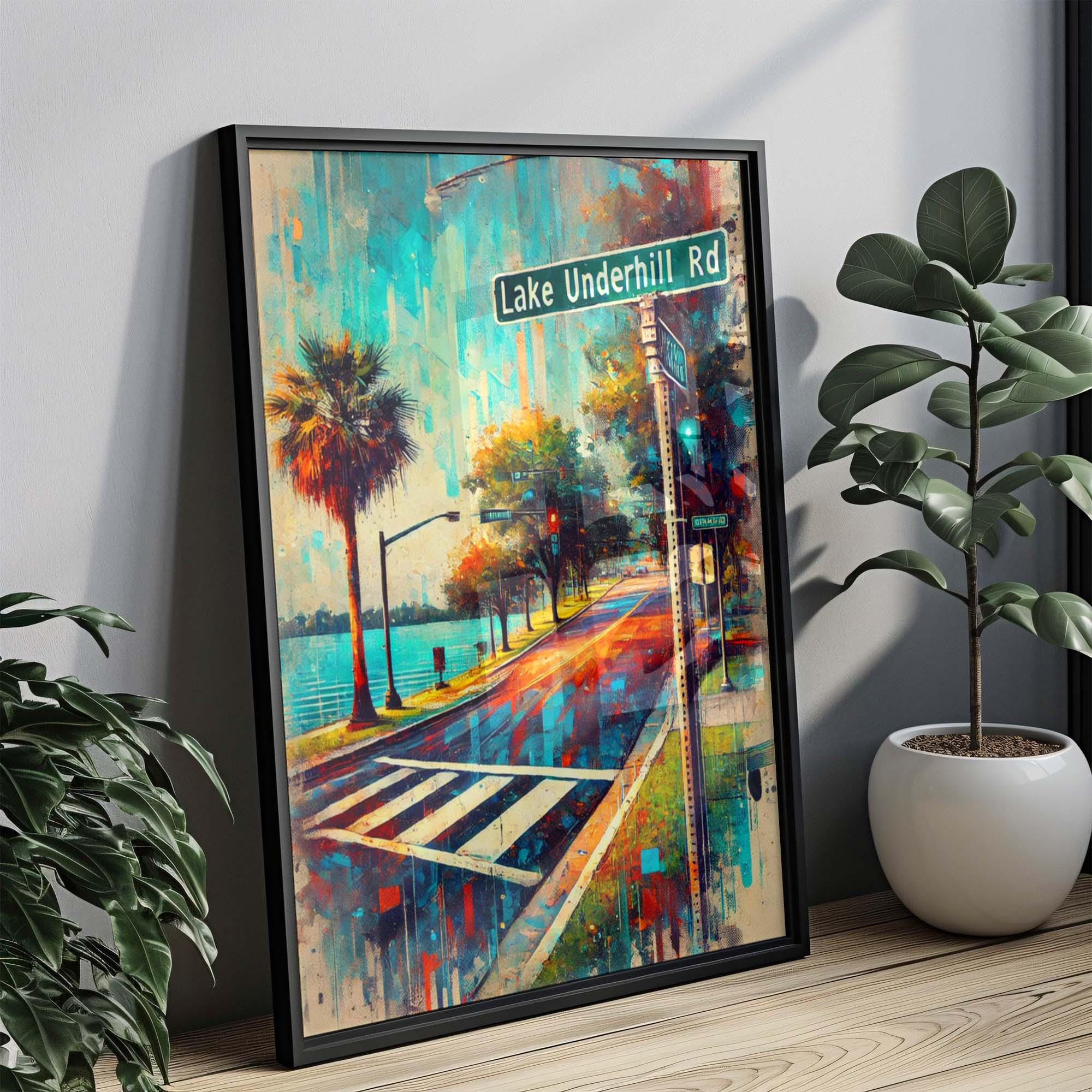 Lake Underhill Road Print - Orlando, Florida, USA