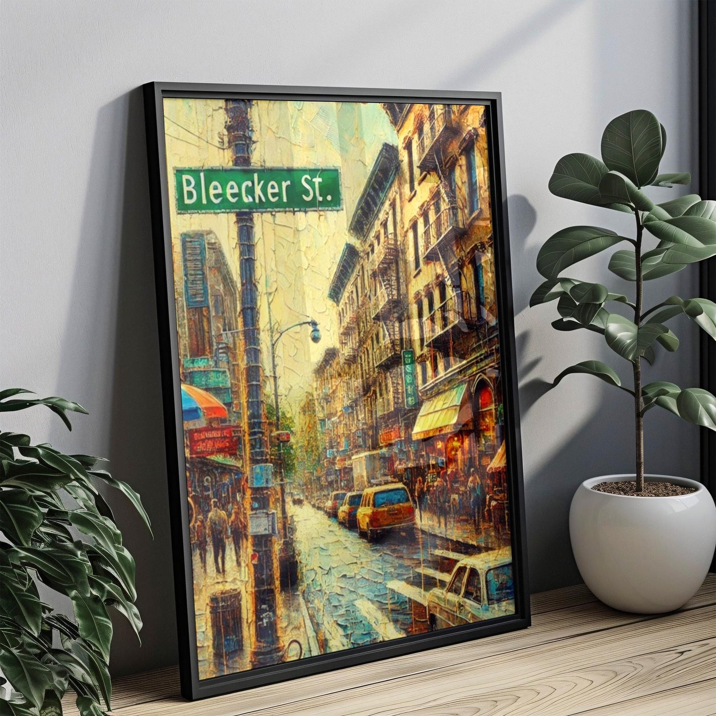 Bleecker Street Art Print: Manhattan Cityscape, NYC Travel Souvenir