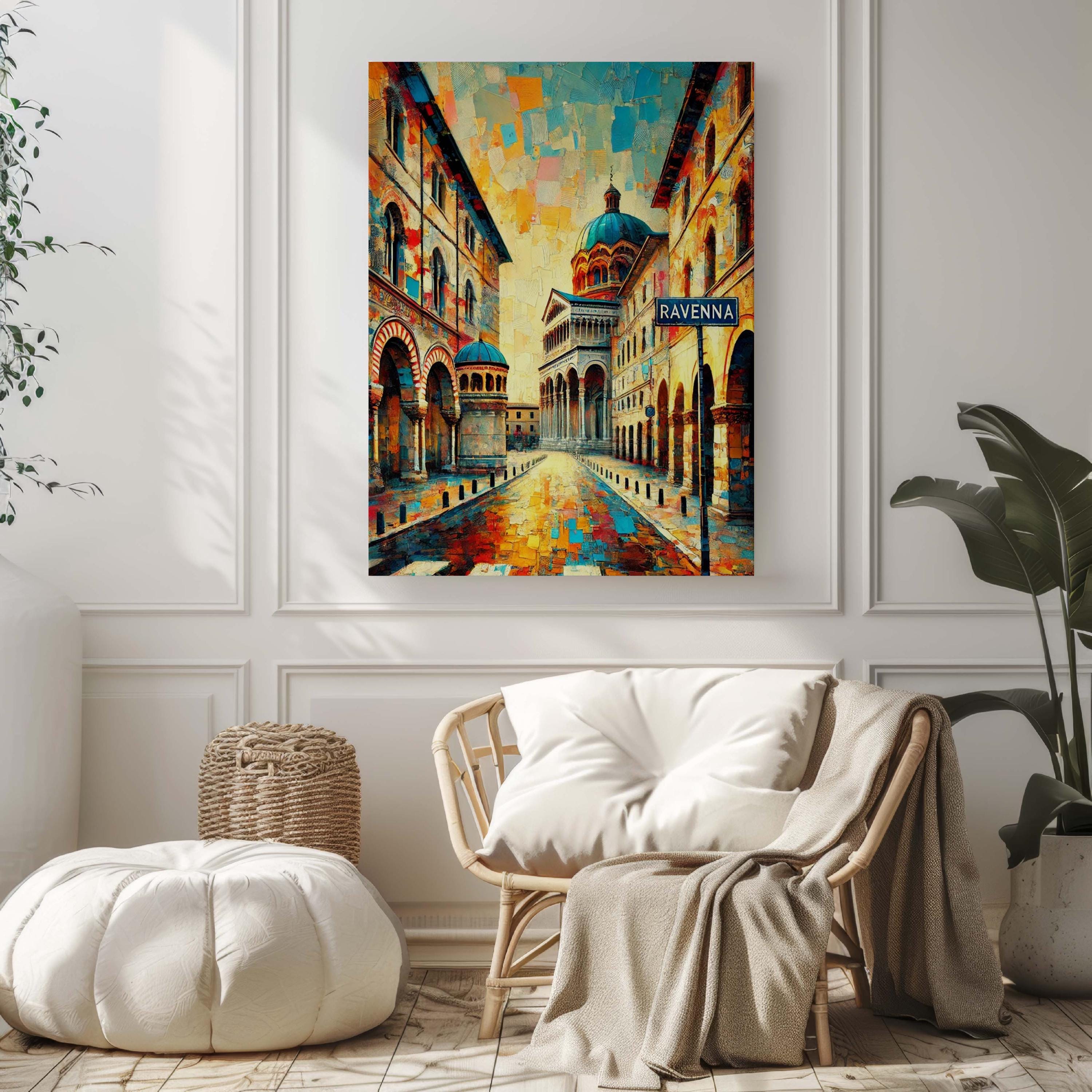 Ravenna Art Print – Italian Travel Poster Wall Art, Ravenna Italy Gift, European Artwork, Housewarming Decor, Vintage Style Italy Map Poster