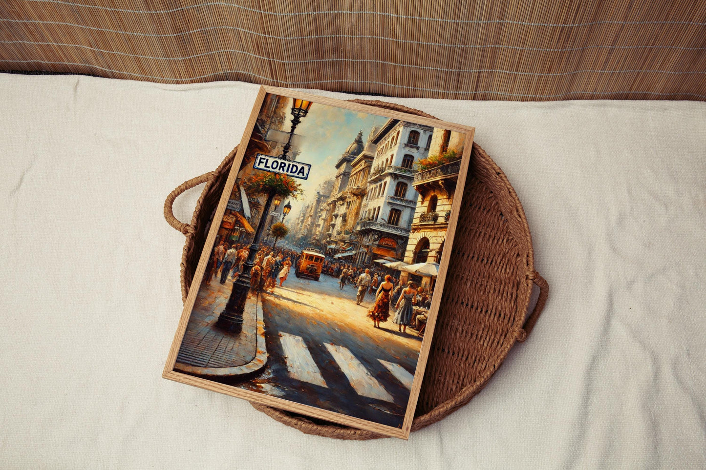 Florida Wall Art, Buenos Aires Street Scene Print, Argentina Urban Cityscape Poster, Travel Souvenir, Housewarming Gift, Fine Art Decor