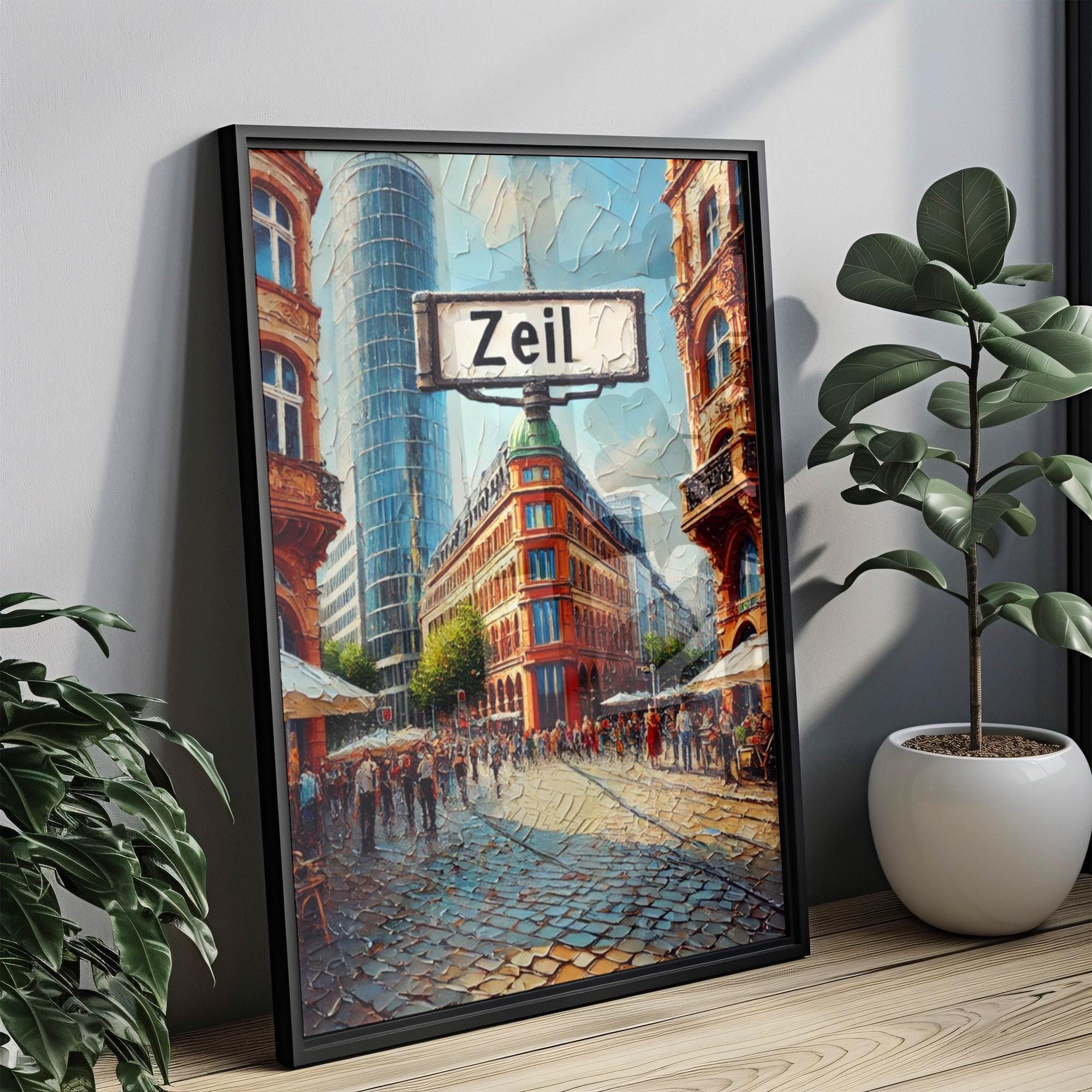 Zeil Skyline Print Modern - Frankfurt, Germany