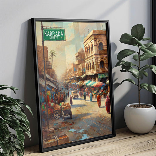 Karrada Street Wall Art, Baghdad Print, Iraq Art, City Travel Poster, Cultural Home Decor, Gift for Travelers, Iraq Souvenir, Modern Art