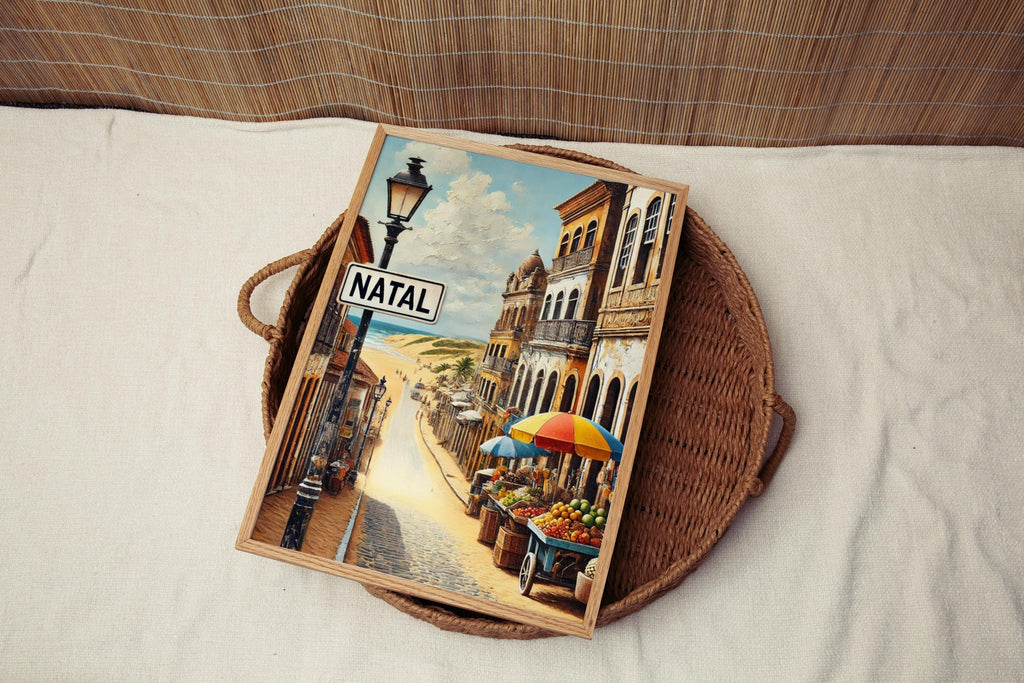 South American Brazil Natal Wall Art Print - Travel Poster & Home Decor - Unique Brazil Gift or Housewarming Art Piece