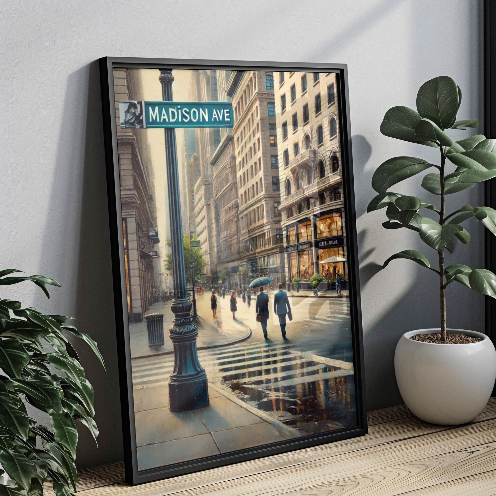Madison Ave Print Vintage - New York, New York, USA