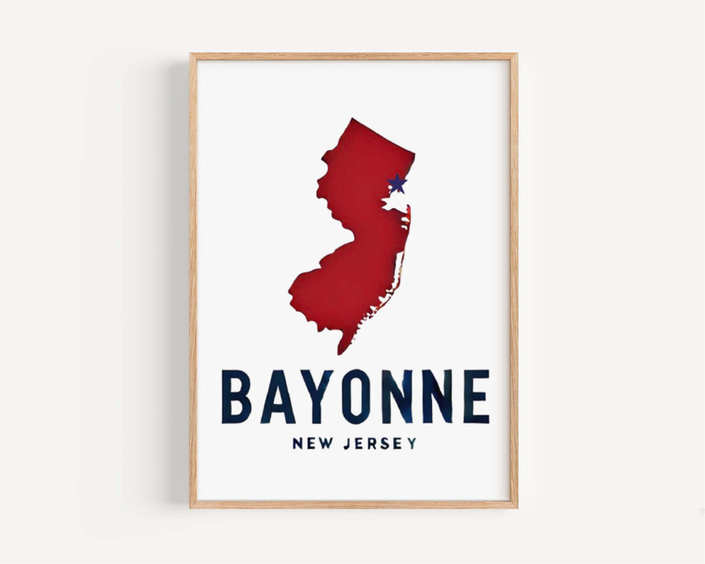 Bayonne Map Print - Bayonne, New Jersey, USA