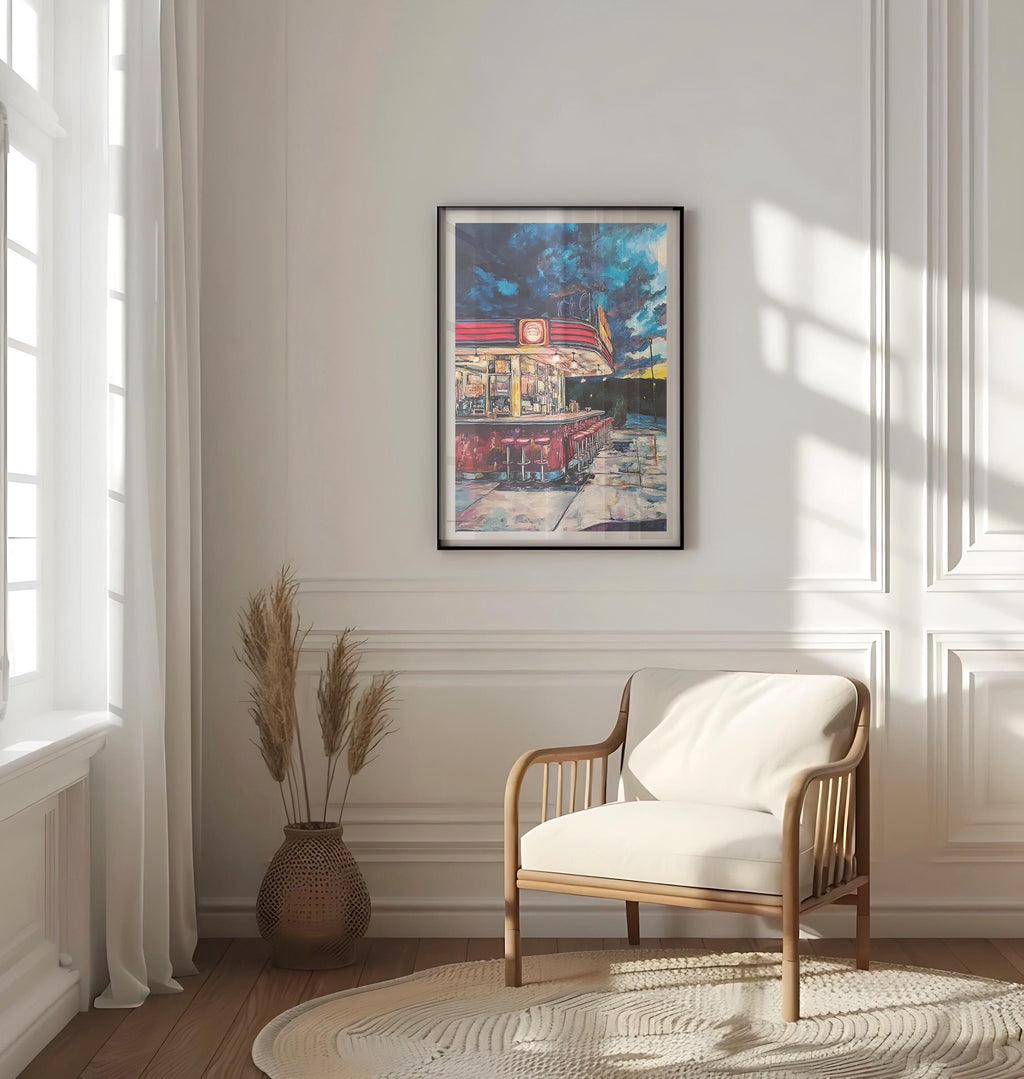 American Diner Poster Vintage - USA