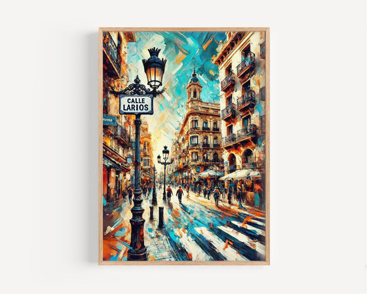 Calle Larios Wall Art Malaga Spain Travel Print & Poster Home Decor Spain Gift Housewarming Art